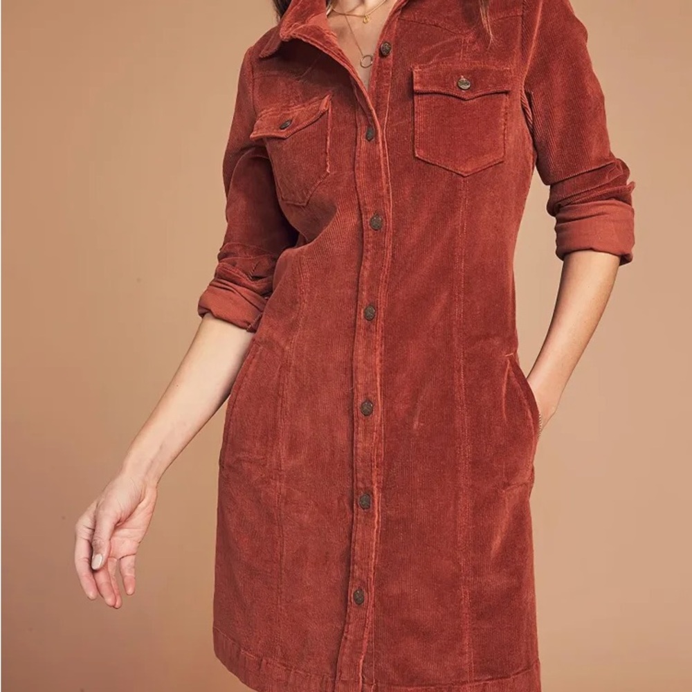 Fahwrty corderoy stretch shirt dress